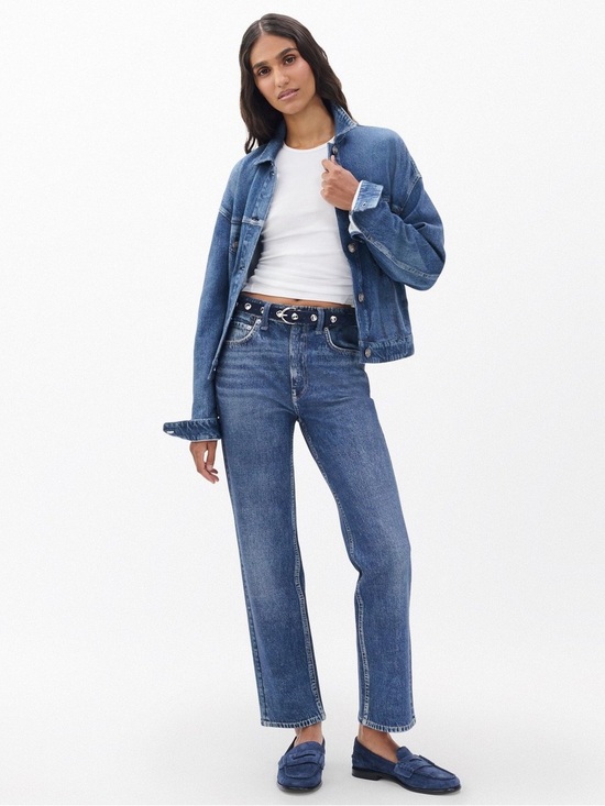 rag & bone Denim - NWT Rag & Bone Harlow Midrise Straight Jean size 28 in Kendra Wash